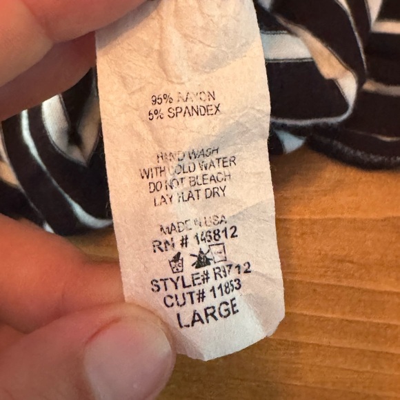 Acemi Striped Cold Shoulder Tee - Picture 2 of 7